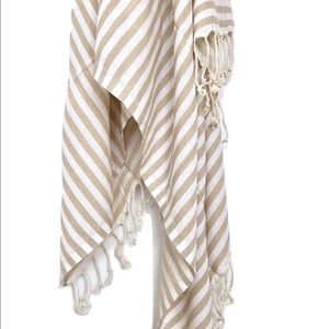 Signature Turkish Towel/Throw - Beige Stripe